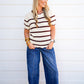 High Rise Fit Barrel Cuffed Jean - Dark Wash
