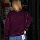 Millie Sweater - Bordeaux - Southern Belle Boutique