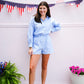 Striped Blue Romper