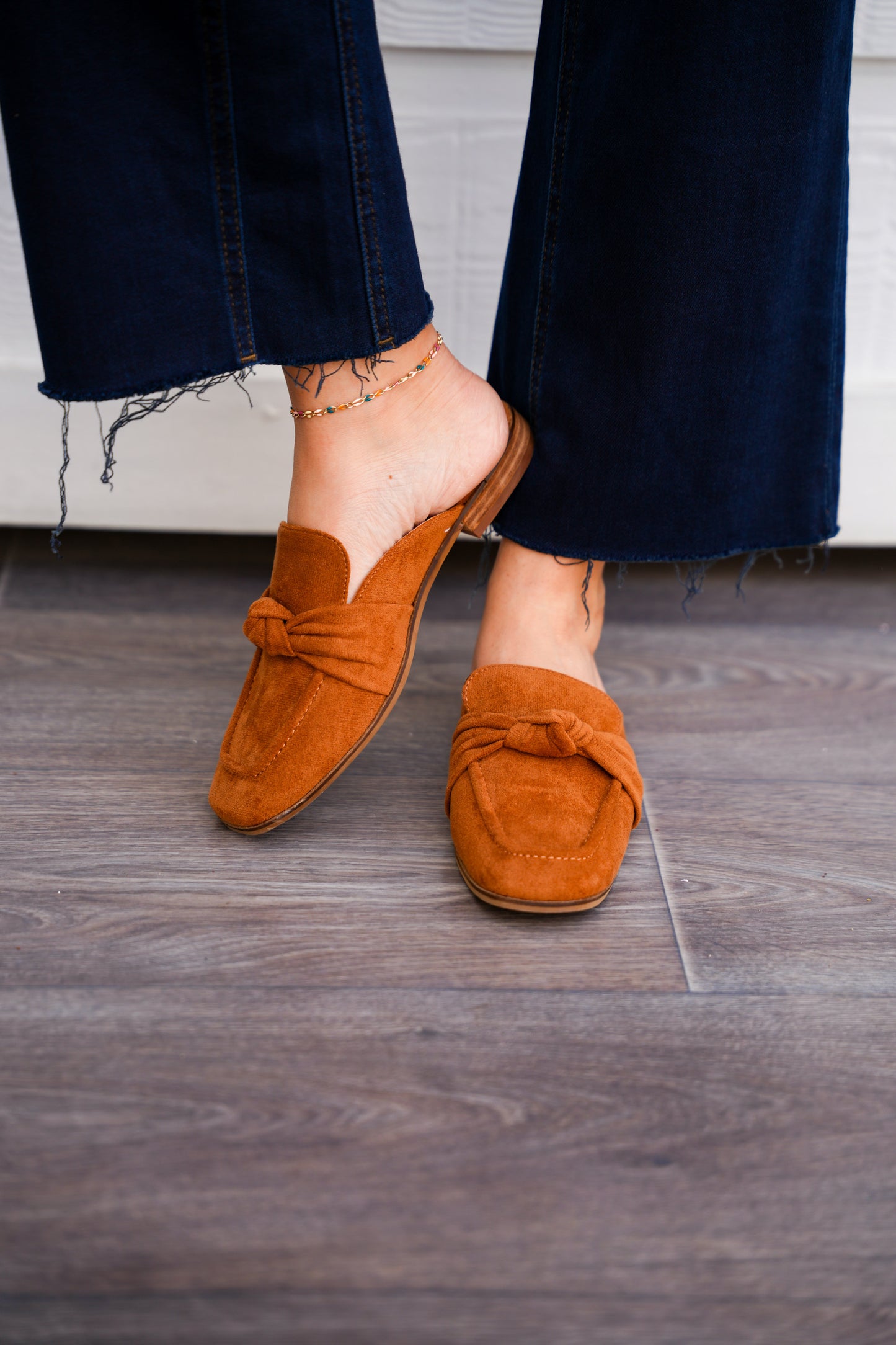 Sheena Suede Knot Mule - Camel