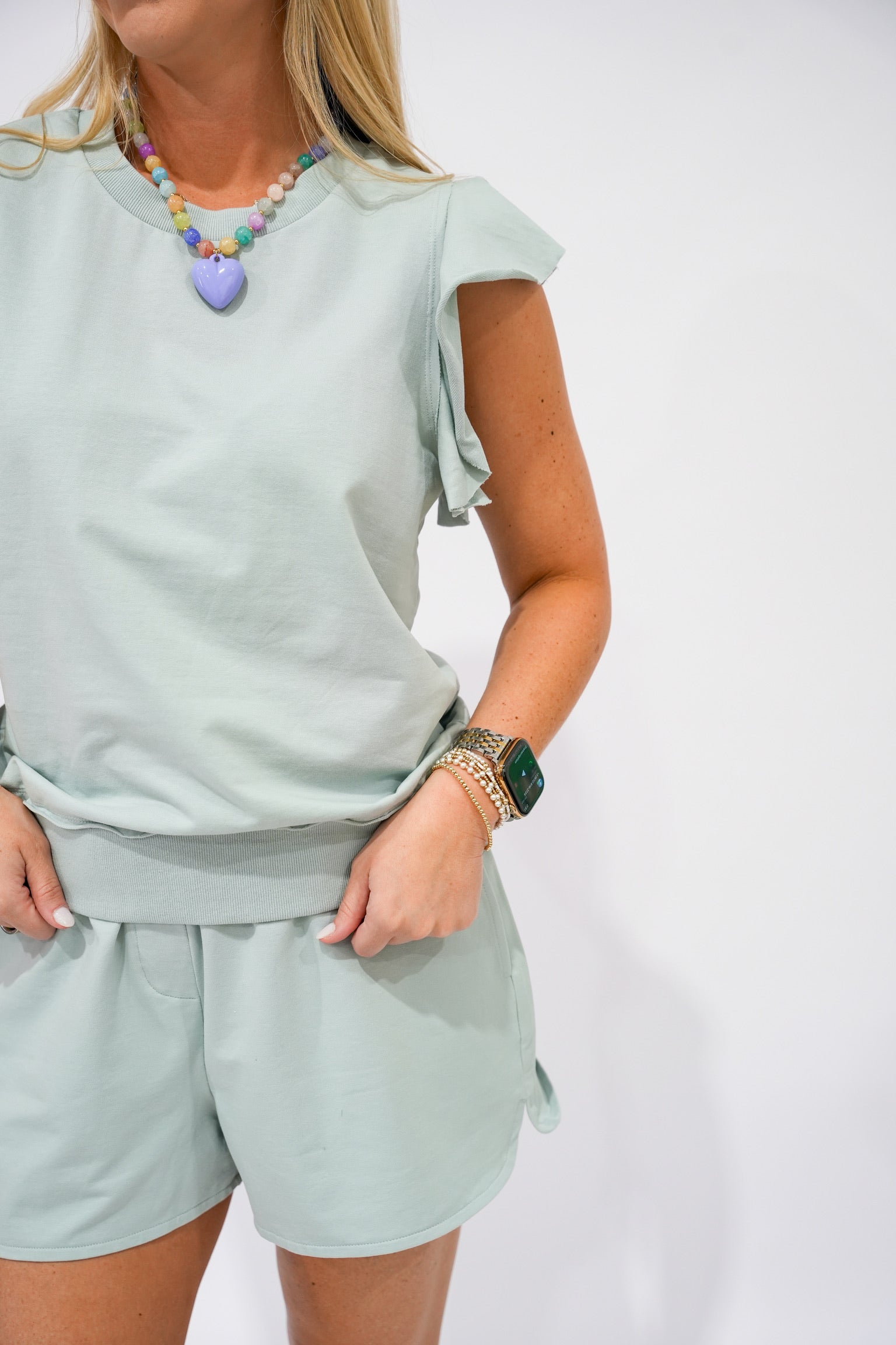 Layla Top - Aquamarine - Southern Belle Boutique