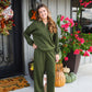 Olive Green Lounge Pant Set