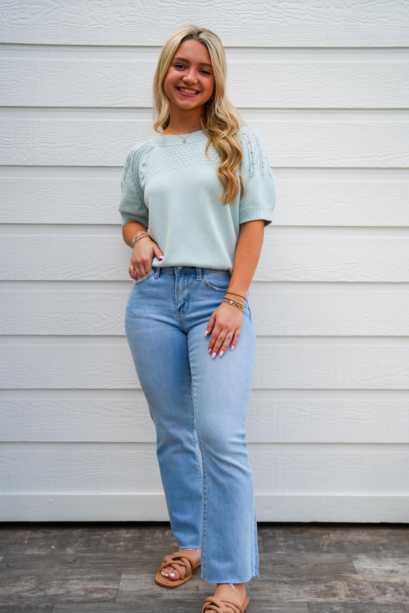 Elsie Sweater - Aquamarine - Southern Belle Boutique