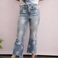 High Rise Star Printed Jeans
