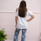 High Rise Star Printed Jeans