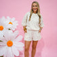 Ivory Floral Short Set - Southern Belle Boutique