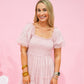 Pink Polka Dot Tierd Midi Dress - Southern Belle Boutique