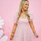 Pink Polka Dot Tierd Midi Dress - Southern Belle Boutique