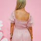 Pink Polka Dot Tierd Midi Dress - Southern Belle Boutique