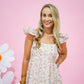 Blush Floral Strap Midi Dress - Southern Belle Boutique