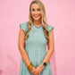 Sage Smocked Midi Dress - Southern Belle Boutique
