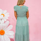 Sage Smocked Midi Dress - Southern Belle Boutique