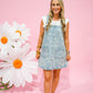 Dandelion Washed Denim Overall Mini Dress - Southern Belle Boutique