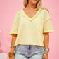 Butter Yellow Knit Top - Southern Belle Boutique