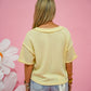 Butter Yellow Knit Top - Southern Belle Boutique