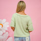 Lt Green Knit Top - Southern Belle Boutique