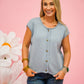 Dusty Blue Button Down Cardigan - Southern Belle Boutique