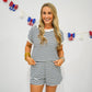 Navy Striped Knit Top - Southern Belle Boutique