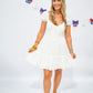 White Front Tie Mini Dress - Southern Belle Boutique