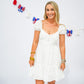 White Front Tie Mini Dress - Southern Belle Boutique