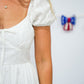 White Front Tie Mini Dress - Southern Belle Boutique