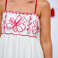 Red Floral Midi Dress - Southern Belle Boutique