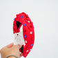 Red Headband w/ Red White Blue Star Beads - Southern Belle Boutique