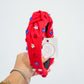 Red Headband w/ Red White Blue Star Beads - Southern Belle Boutique