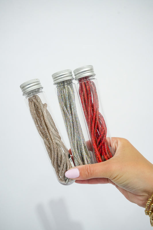 Rhinestone Shoe Strings - Southern Belle Boutique