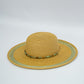 Straw Hat w/Teal & Gold - Southern Belle Boutique