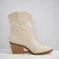 Calico Embroidered Boot - Ivory