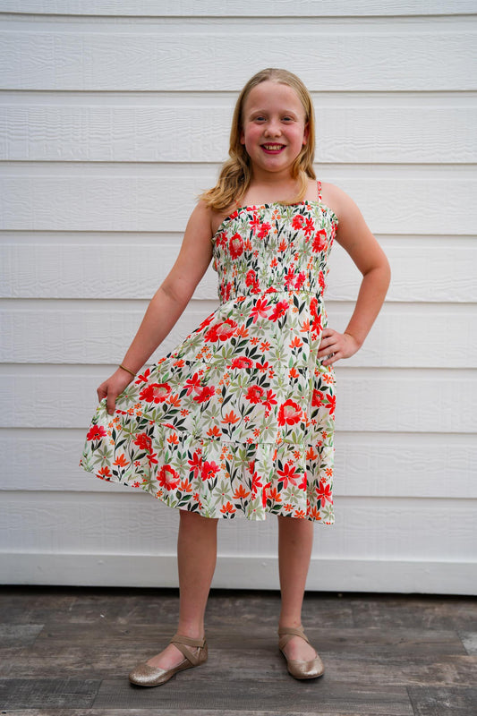 Floral Smocked Dress - Southern Belle Boutique