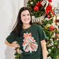 Colorful Christmas Tree Forrest Green SS Tee