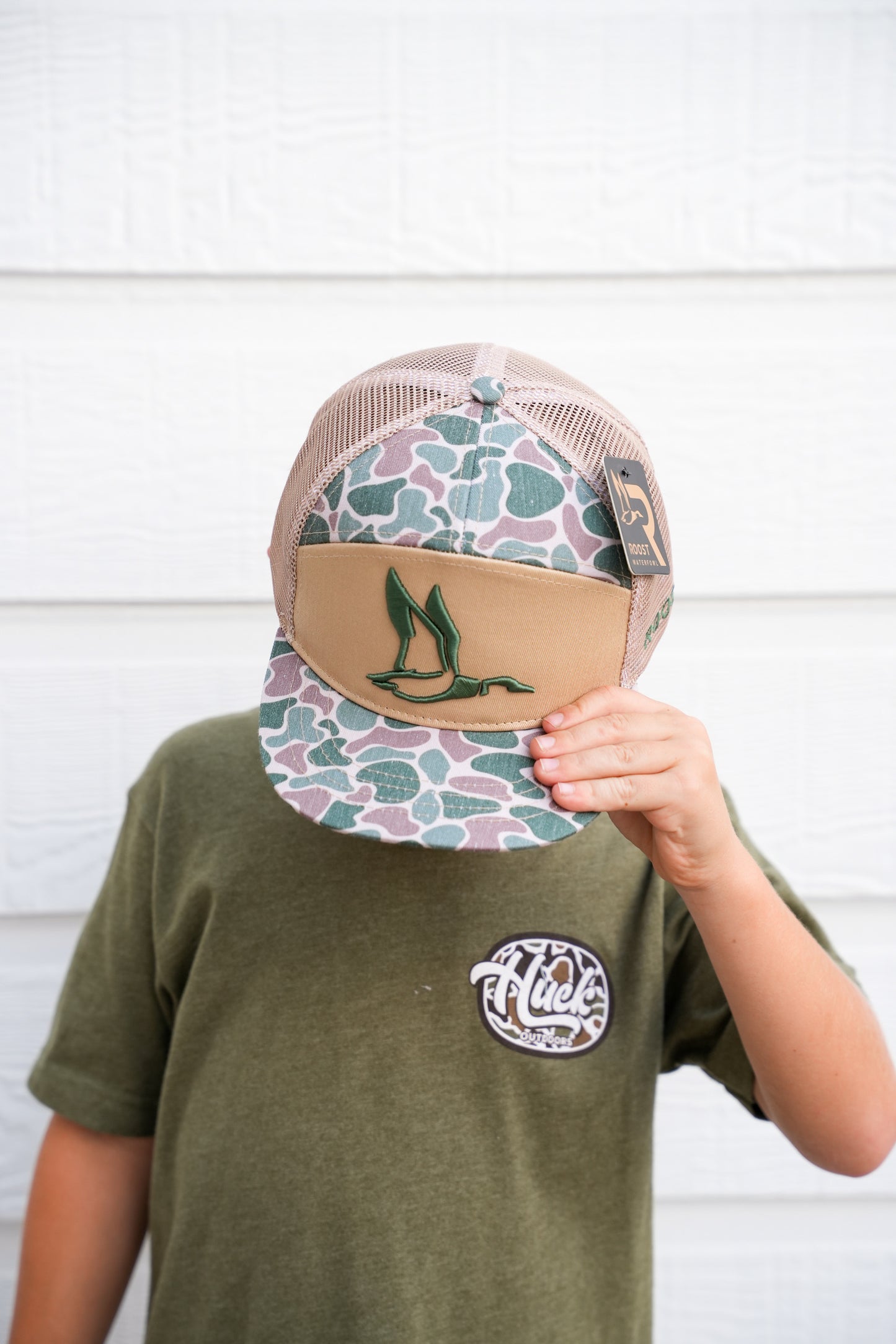 Youth Roost 7 Panel 3D Puff Duck Logo Hat