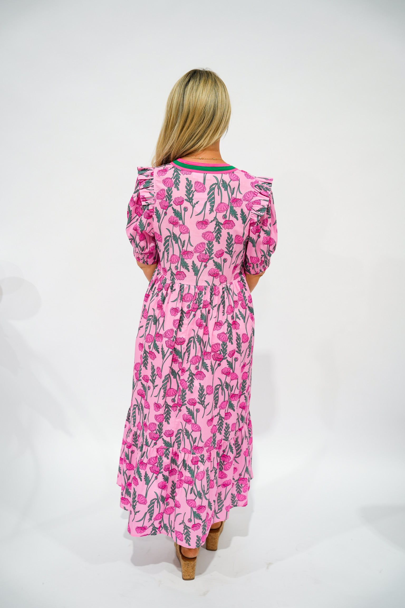 Floral Tiered Midi Dress - Southern Belle Boutique