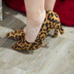 Leopard Faux Suede Classic Pump Heel
