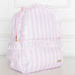 Ruffled Nylon Backpack - Pink Polka Stripe