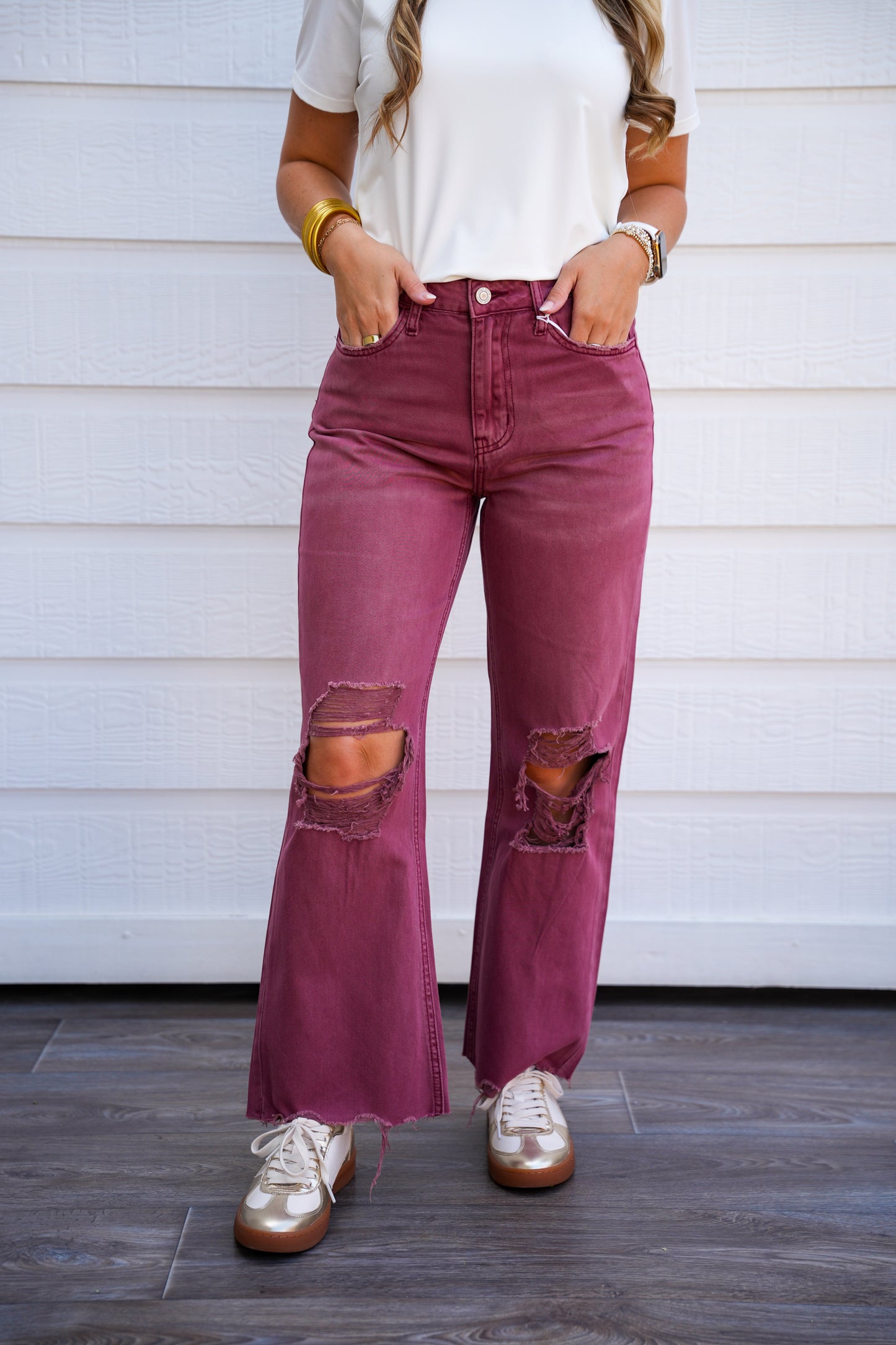 Super High Rise 90's Vintage Crop Flare Jeans - Russet Brown - Southern Belle Boutique
