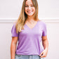 Ashton Tee - Wildberry Slub - Southern Belle Boutique