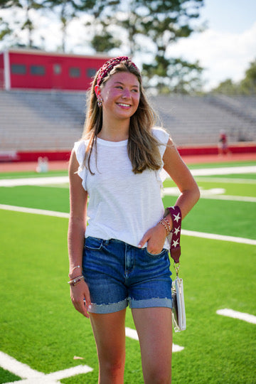 Taylor Mini Wristlet - Maroon