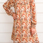 Taupe Floral Ruffle Dress