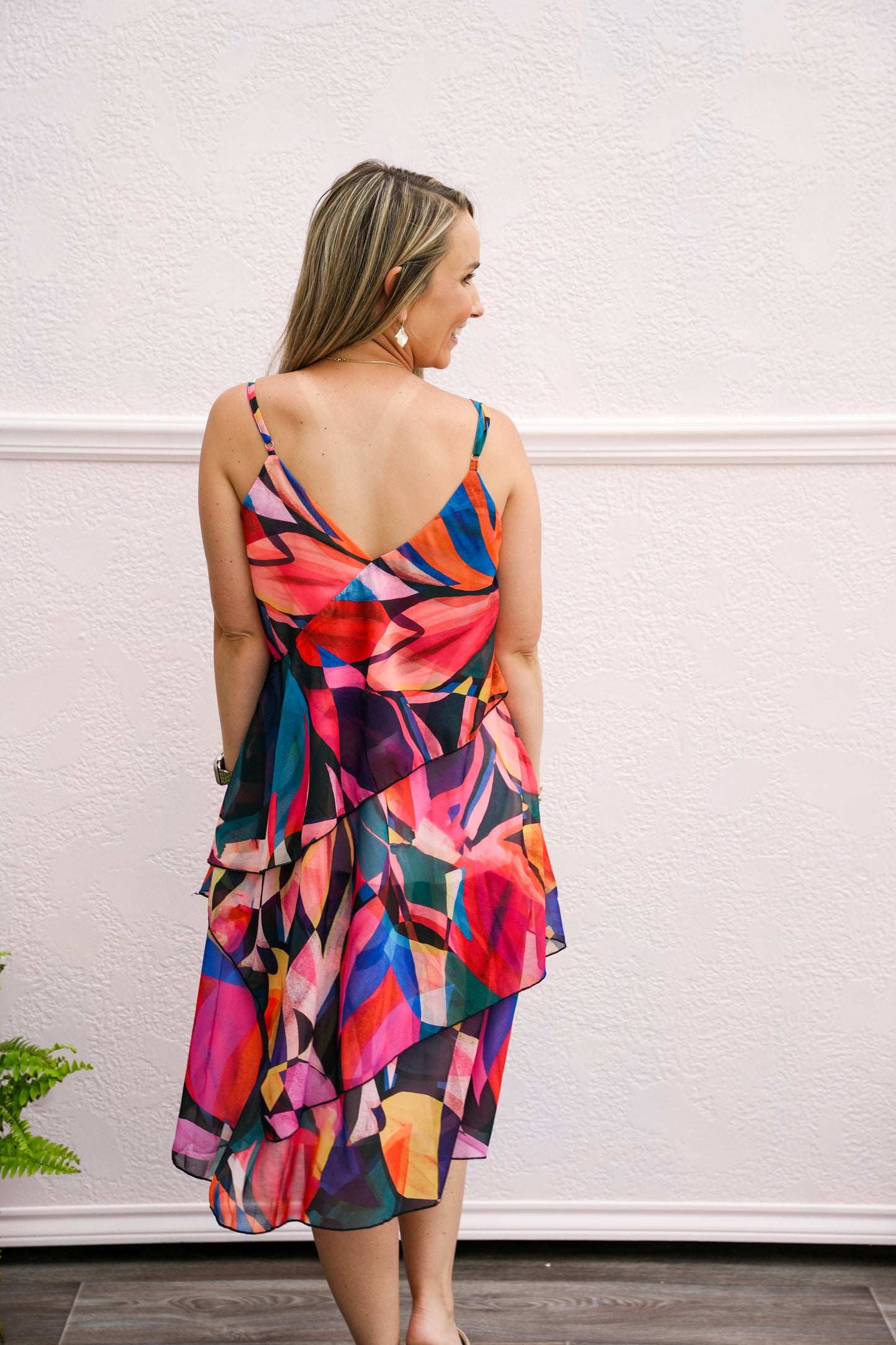 Donna Asymmetrical Print Dress - Southern Belle Boutique