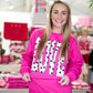 Hot Pink Love Hearts Sweatshirt