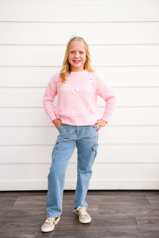 Pink Bow Sweater
