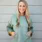 Elysia Hoodie Sweater - Slate Green