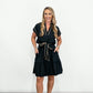 Black Short Sleeve Mini Dress