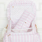 Diaper Bag - Pink Polka Stripe