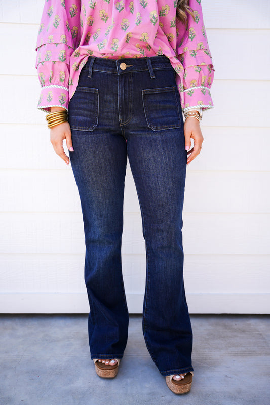 Ana Flare With Patch Pockets - Deductive - Southern Belle Boutique