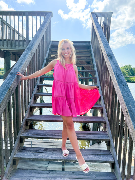 Bubble Gum Breezy Dress - Southern Belle Boutique
