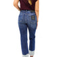 High Rise Cuffed Straight Leg Jean - Trappist